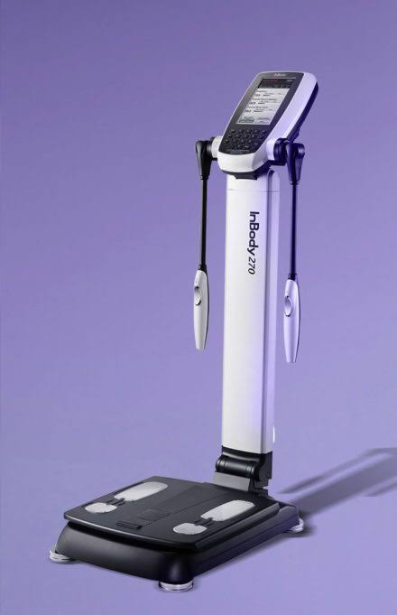 Equipo InBody 270 para análisis de composición corporal por bioimpedancia en Nutrirme, La Plata